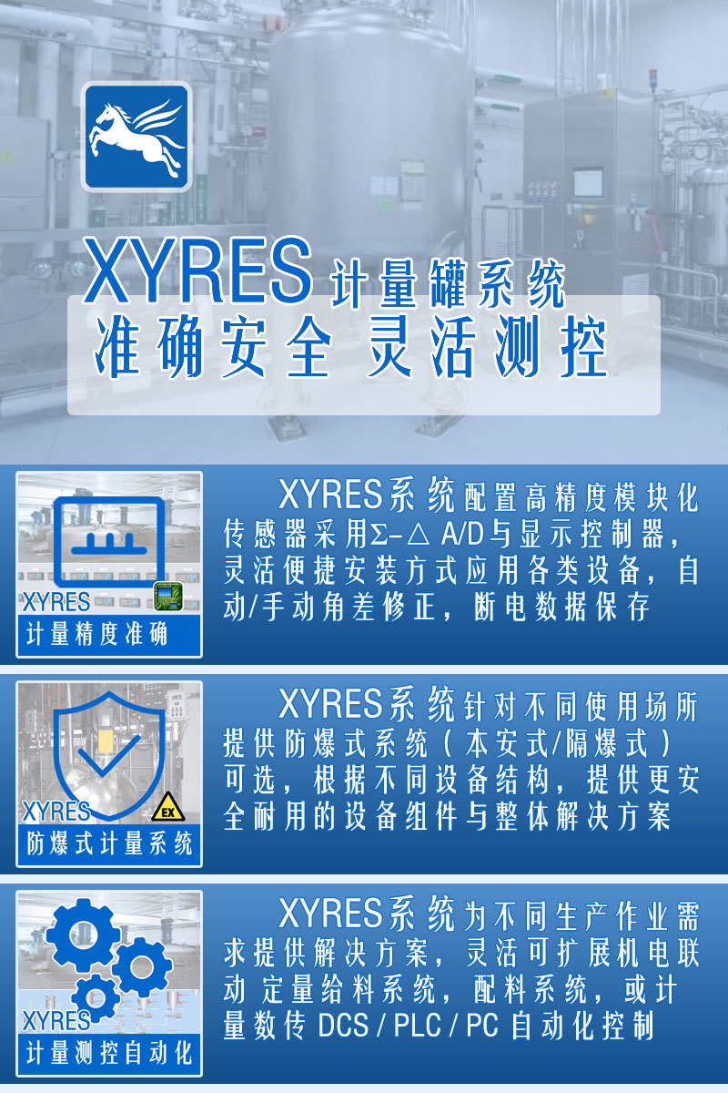 XYRES電子稱重式計量罐系統(tǒng) 特點(diǎn)