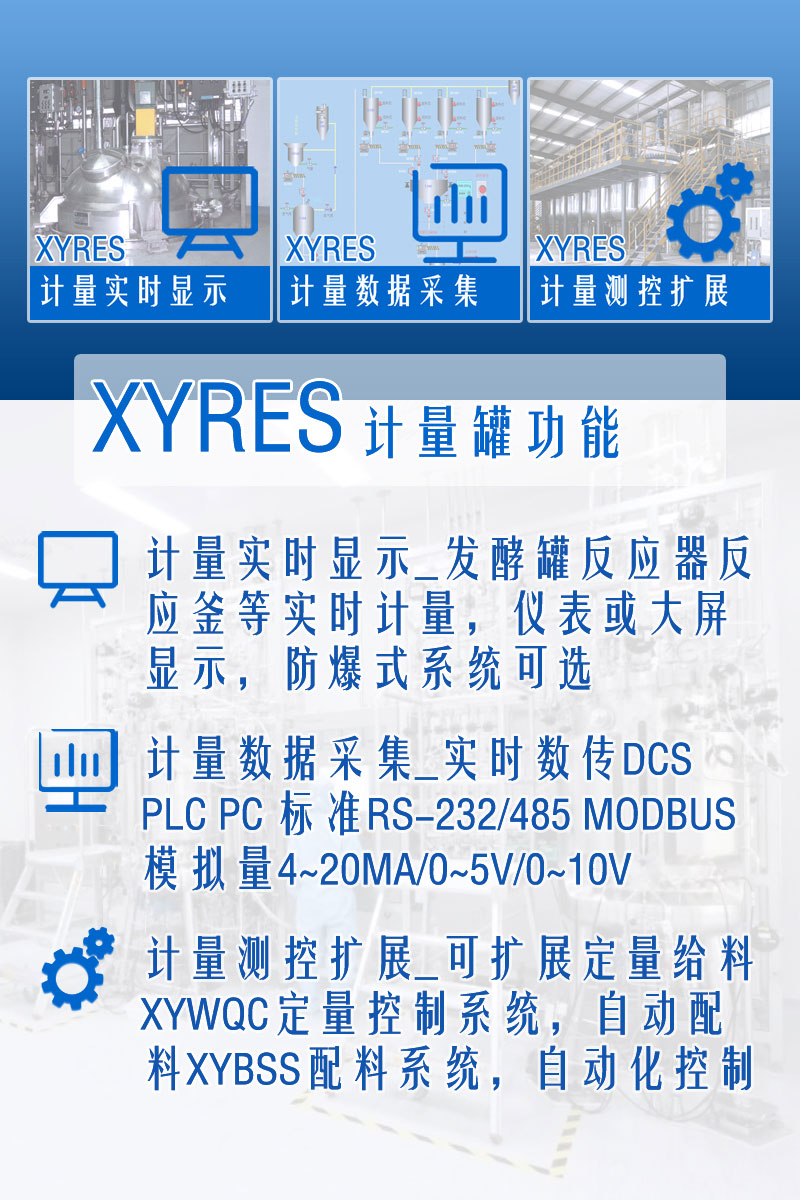 XYRES電子稱重式計量罐系統(tǒng) 功能